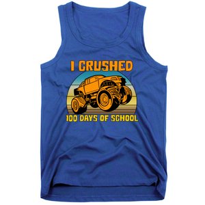 Retro 100 Days Of School Boys Monster Truck Gift Tank Top