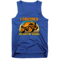 Retro 100 Days Of School Boys Monster Truck Gift Tank Top