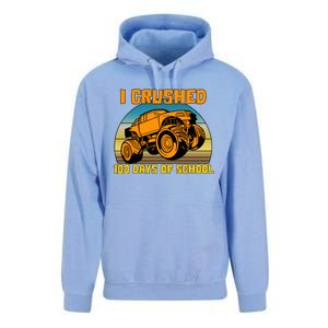 Retro 100 Days Of School Boys Monster Truck Gift Unisex Surf Hoodie