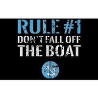 Rule 1 Don't Fall Off The Boat Vintage Funny Boating Bumper Sticker