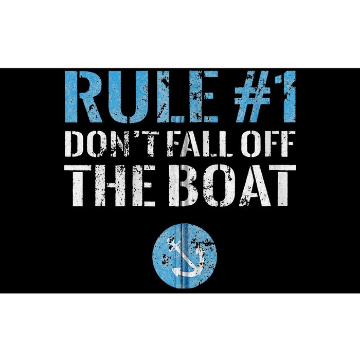 Rule 1 Don't Fall Off The Boat Vintage Funny Boating Bumper Sticker