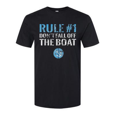 Rule 1 Don't Fall Off The Boat Vintage Funny Boating Softstyle® CVC T-Shirt