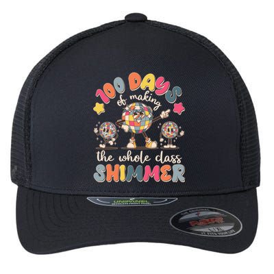 Retro 100 Days Of Making The Whole Class Shimmer Disco Ball Flexfit Unipanel Trucker Cap