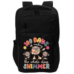 Retro 100 Days Of Making The Whole Class Shimmer Disco Ball Impact Tech Backpack