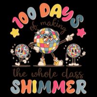 Retro 100 Days Of Making The Whole Class Shimmer Disco Ball Mug