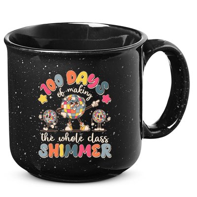 Retro 100 Days Of Making The Whole Class Shimmer Disco Ball 15oz Campfire Ceramic Mug