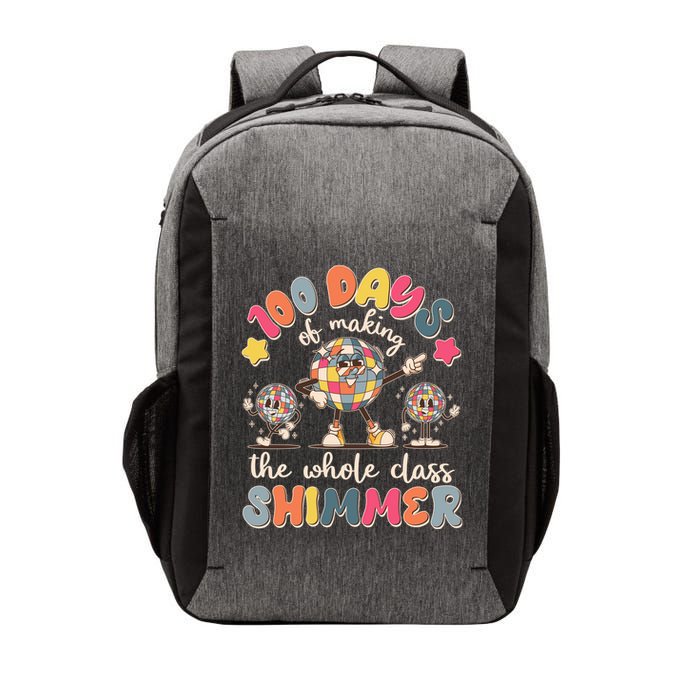 Retro 100 Days Of Making The Whole Class Shimmer Disco Ball Vector Backpack