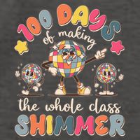 Retro 100 Days Of Making The Whole Class Shimmer Disco Ball Vector Backpack