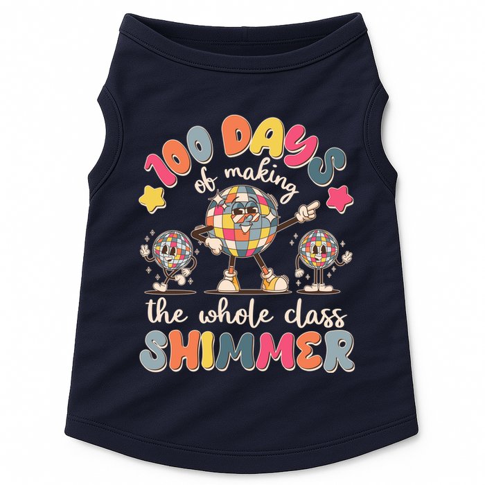Retro 100 Days Of Making The Whole Class Shimmer Disco Ball Doggie Tank