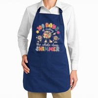 Retro 100 Days Of Making The Whole Class Shimmer Disco Ball Full-Length Apron With Pockets