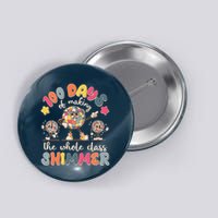Retro 100 Days Of Making The Whole Class Shimmer Disco Ball Button