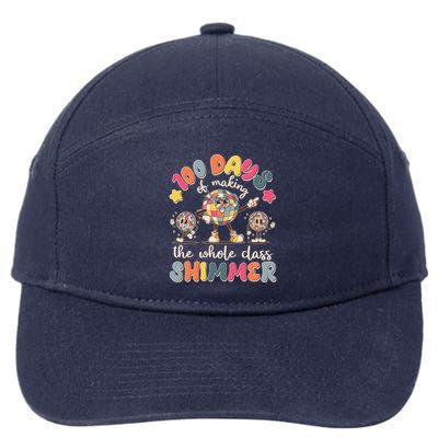 Retro 100 Days Of Making The Whole Class Shimmer Disco Ball 7-Panel Snapback Hat
