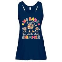 Retro 100 Days Of Making The Whole Class Shimmer Disco Ball Ladies Essential Flowy Tank