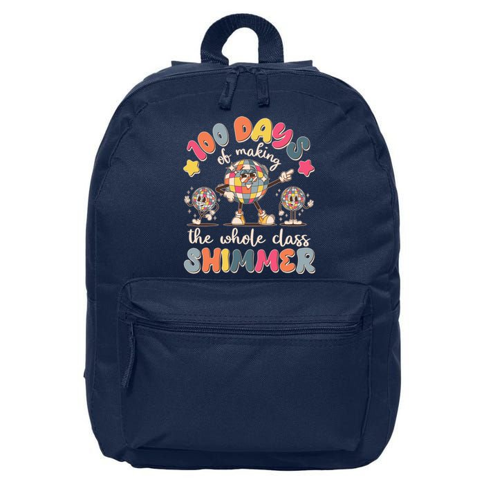 Retro 100 Days Of Making The Whole Class Shimmer Disco Ball 16 in Basic Backpack