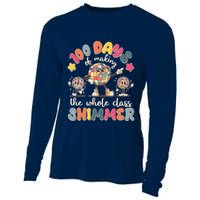 Retro 100 Days Of Making The Whole Class Shimmer Disco Ball Cooling Performance Long Sleeve Crew