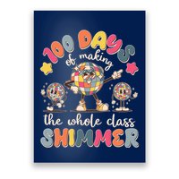 Retro 100 Days Of Making The Whole Class Shimmer Disco Ball Poster