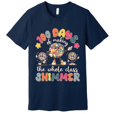 Retro 100 Days Of Making The Whole Class Shimmer Disco Ball Premium T-Shirt