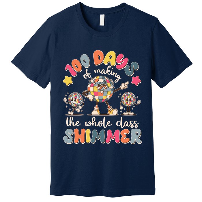 Retro 100 Days Of Making The Whole Class Shimmer Disco Ball Premium T-Shirt