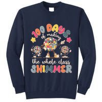 Retro 100 Days Of Making The Whole Class Shimmer Disco Ball Tall Sweatshirt