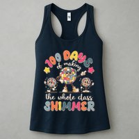 Retro 100 Days Of Making The Whole Class Shimmer Disco Ball Womens Tank Top