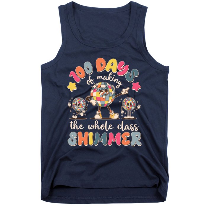 Retro 100 Days Of Making The Whole Class Shimmer Disco Ball Tank Top