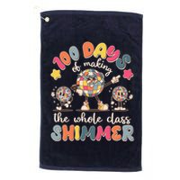 Retro 100 Days Of Making The Whole Class Shimmer Disco Ball Golf Towel