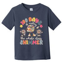 Retro 100 Days Of Making The Whole Class Shimmer Disco Ball Toddler T-Shirt
