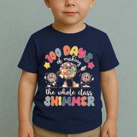 Retro 100 Days Of Making The Whole Class Shimmer Disco Ball Toddler T-Shirt