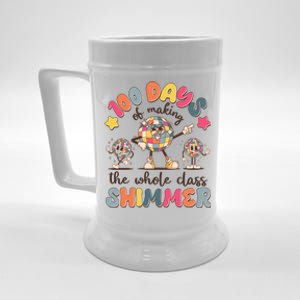 Retro 100 Days Of Making The Whole Class Shimmer Disco Ball Beer Stein