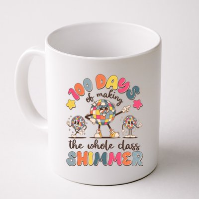 Retro 100 Days Of Making The Whole Class Shimmer Disco Ball Coffee Mug