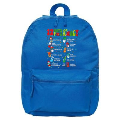 Retro 12 Days Of Pharmacy Crew Christmas Pharmacists Tech Great Gift 16 in Basic Backpack