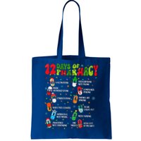 Retro 12 Days Of Pharmacy Crew Christmas Pharmacists Tech Great Gift Tote Bag