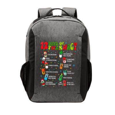 Retro 12 Days Of Pharmacy Crew Christmas Pharmacists Tech Great Gift Vector Backpack