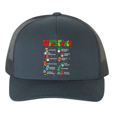 Retro 12 Days Of Pharmacy Crew Christmas Pharmacists Tech Great Gift Yupoong Adult 5-Panel Trucker Hat