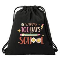 Happy 100th Day of School Shirt for Teacher or Child Drawstring Bag