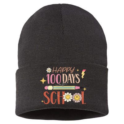 Happy 100th Day of School Shirt for Teacher or Child Sustainable Knit Beanie