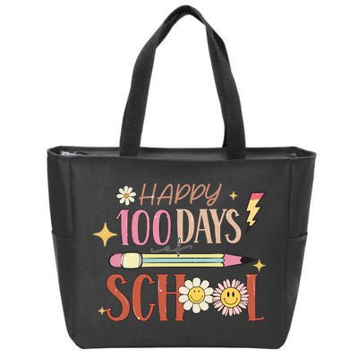 Happy 100th Day of School Shirt for Teacher or Child Zip Tote Bag
