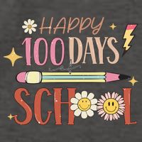 Happy 100th Day of School Shirt for Teacher or Child Vector Backpack