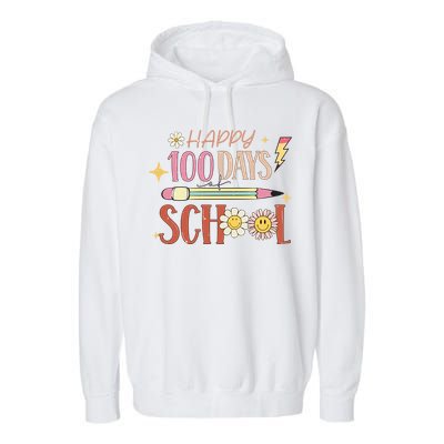 Happy 100th Day of School Shirt for Teacher or Child Garment-Dyed Fleece Hoodie
