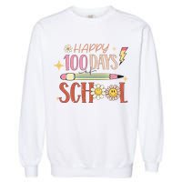 Happy 100th Day of School Shirt for Teacher or Child Garment-Dyed Sweatshirt