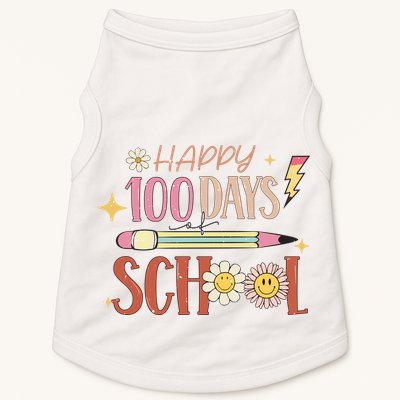 Happy 100th Day of School Shirt for Teacher or Child Doggie Tank