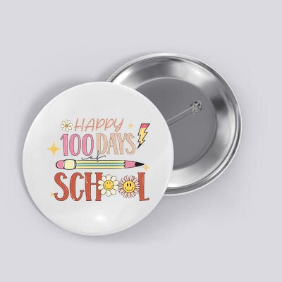 Happy 100th Day of School Shirt for Teacher or Child Button