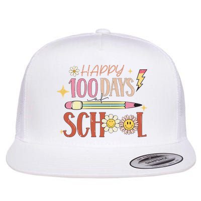 Happy 100th Day of School Shirt for Teacher or Child Flatbill Hat