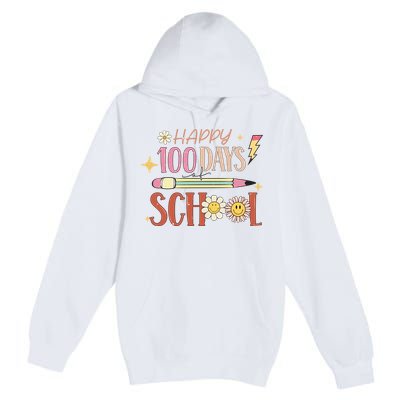 Happy 100th Day of School Shirt for Teacher or Child Premium Pullover Hoodie