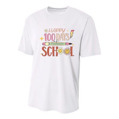 Happy 100th Day of School Shirt for Teacher or Child Youth Performance Sprint T-Shirt