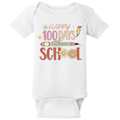 Happy 100th Day of School Shirt for Teacher or Child Baby Bodysuit
