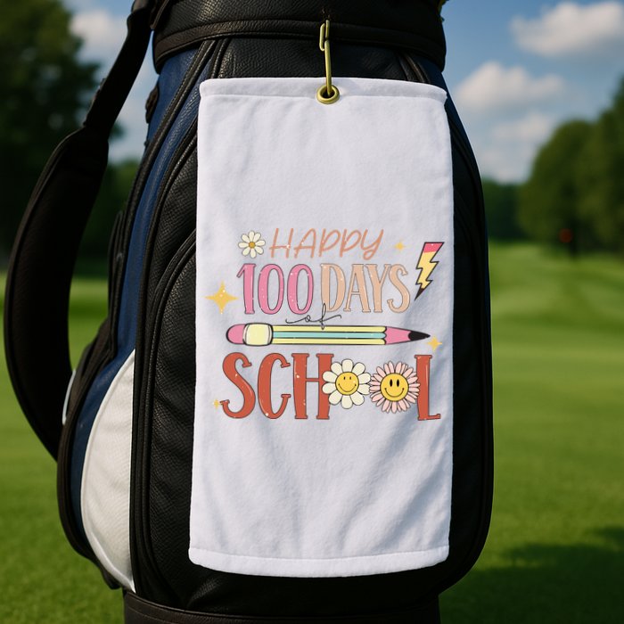 Happy 100th Day of School Shirt for Teacher or Child Golf Towel