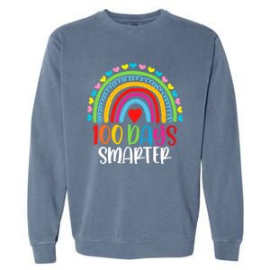 Rainbow 100 Days Of School 100 Days Smarter Gift Garment-Dyed Sweatshirt