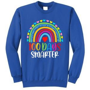 Rainbow 100 Days Of School 100 Days Smarter Gift Sweatshirt