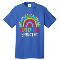 Rainbow 100 Days Of School 100 Days Smarter Gift Tall T-Shirt